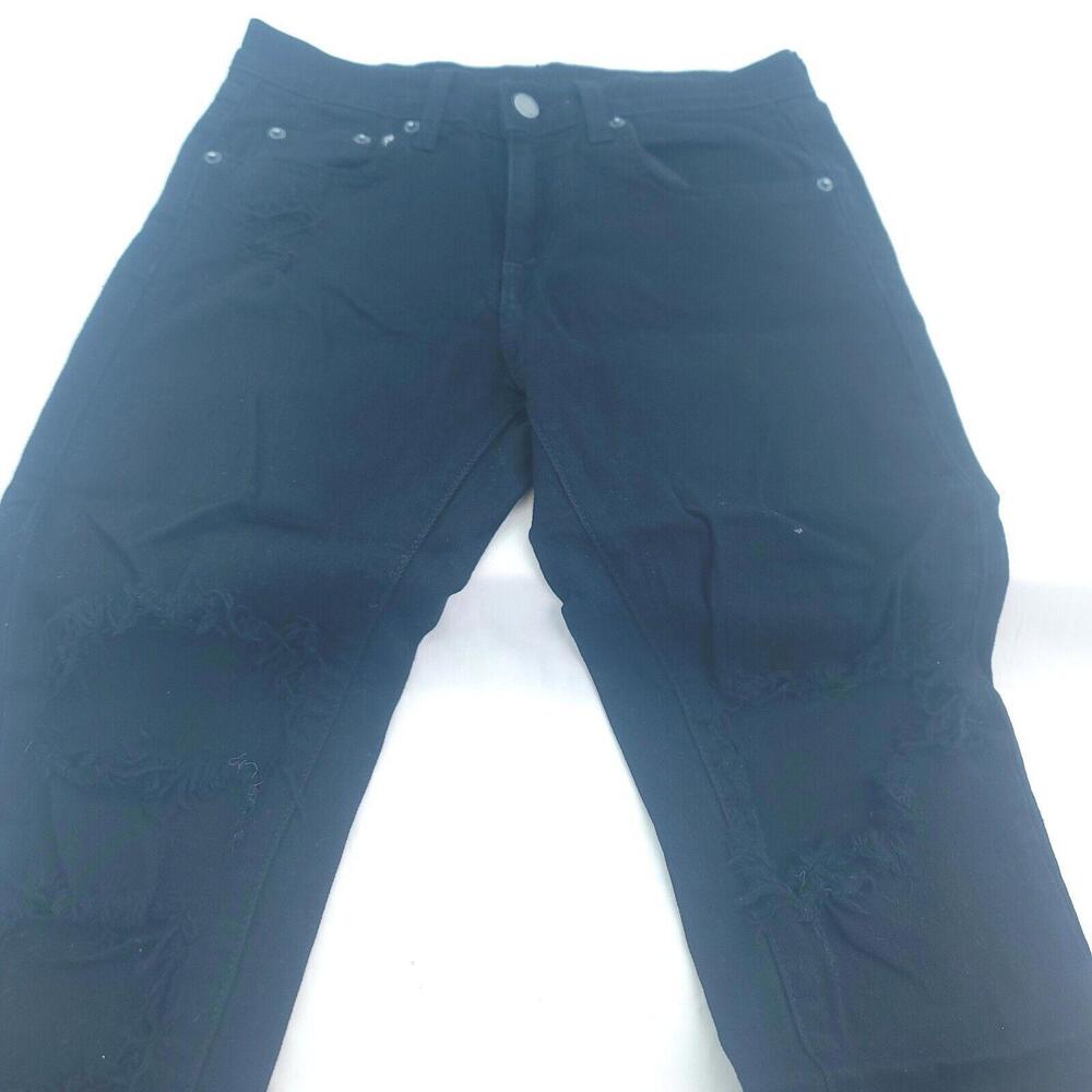Carmar Women's Black Size 26 Inch Waist Distressed Skinny Jeans